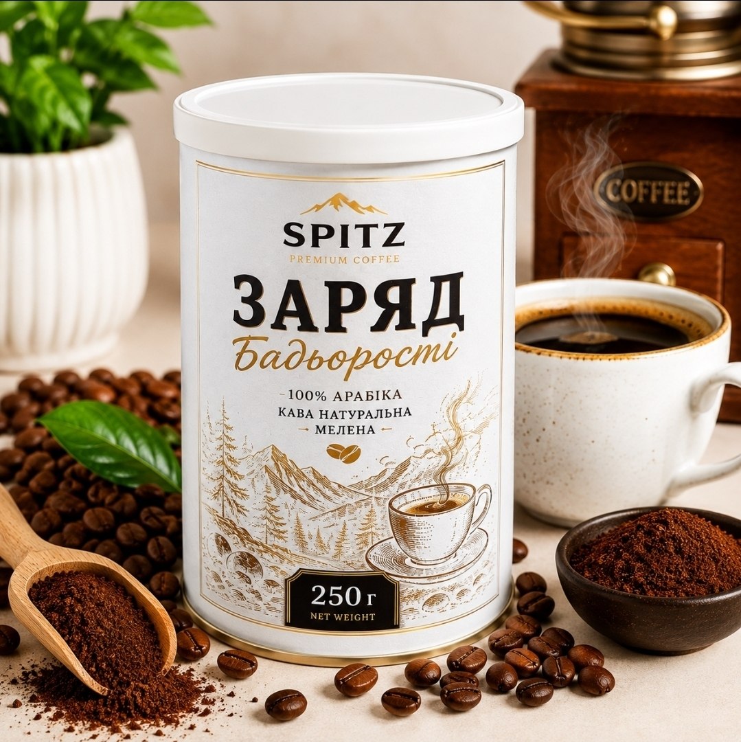 Кава мелена SPITZ «Заряд Бадьорості» — 250 г ☕️
