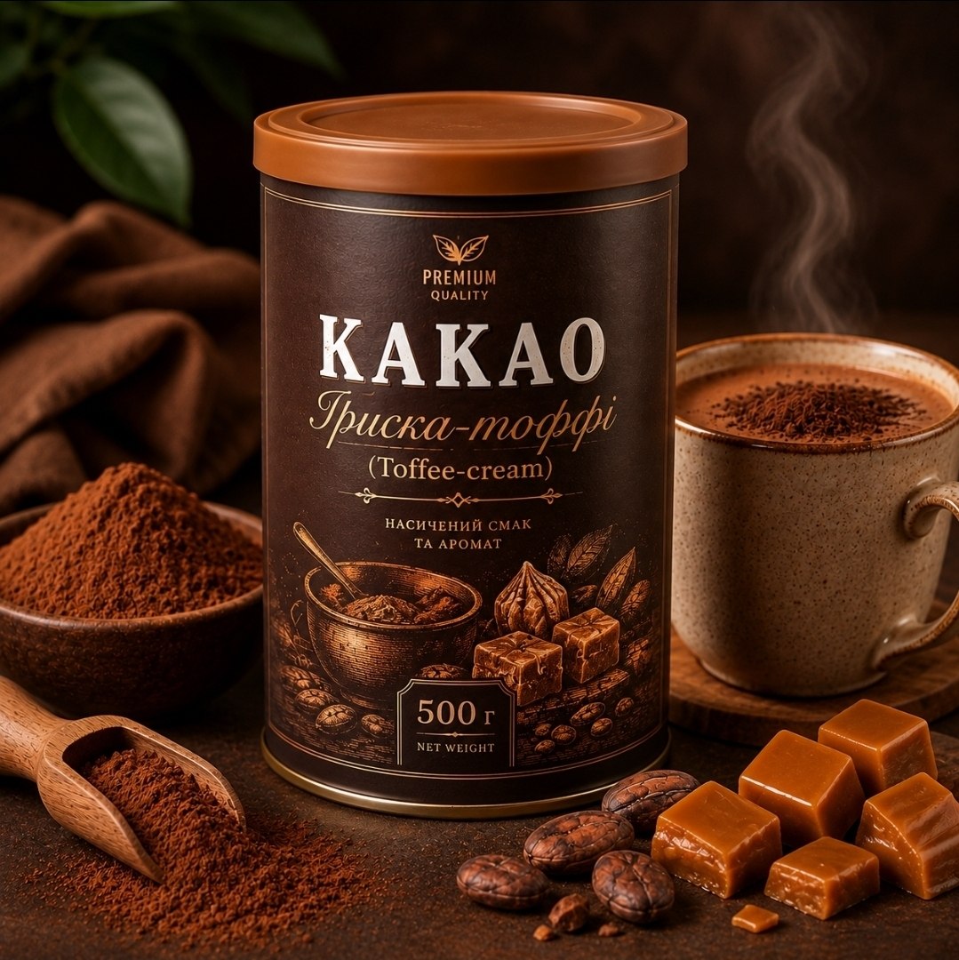 Какао «Іриска-тоффі» — 500 г 🍫☕️